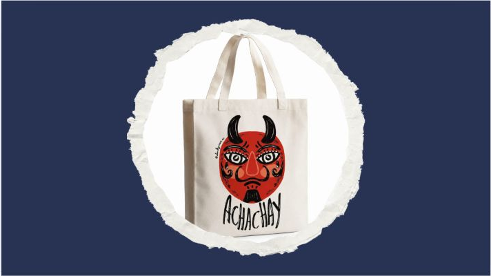 Fotografía de la tote bag ¡Achachay!