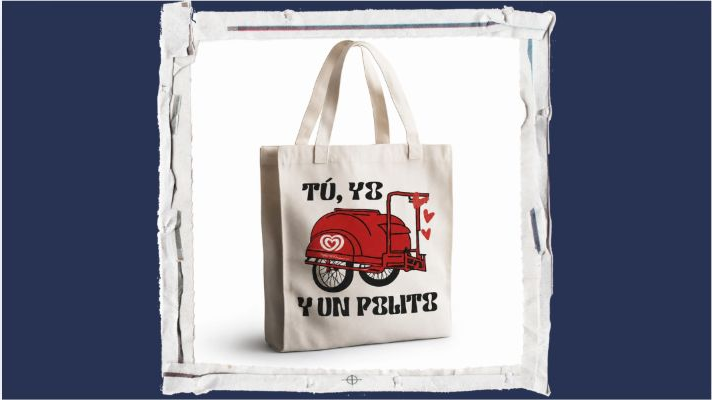 Fotografía de la tote bag Tú, yo y un pueblito
